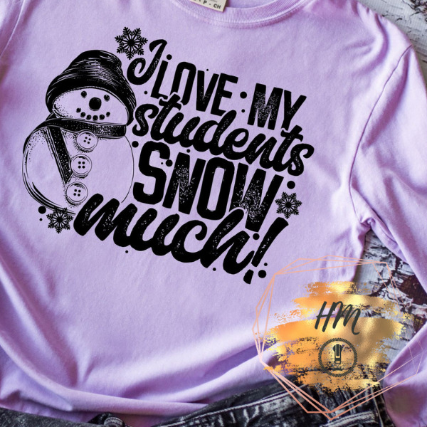 I love my students snow much