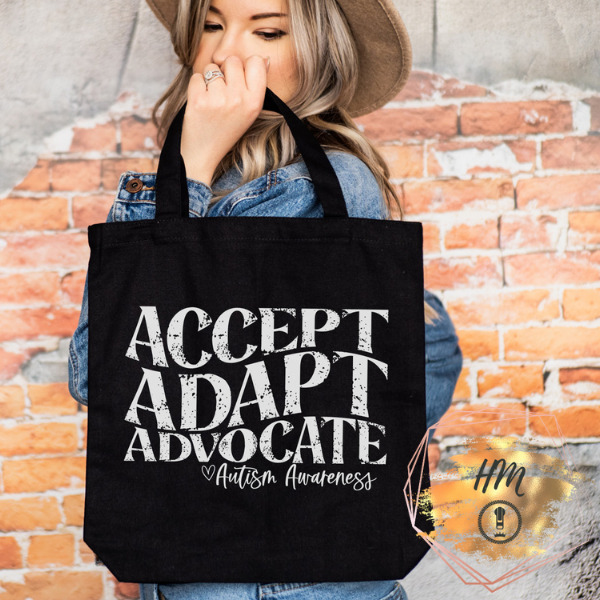 Accept Adapt Advocate tote black