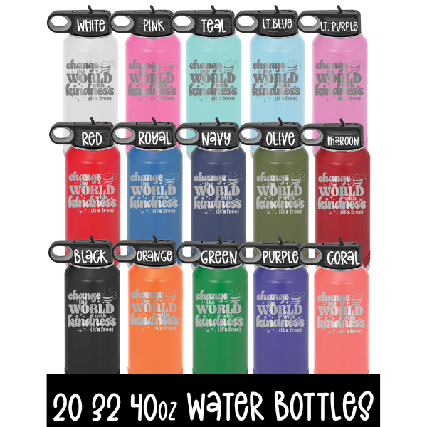 Change The World water bottles