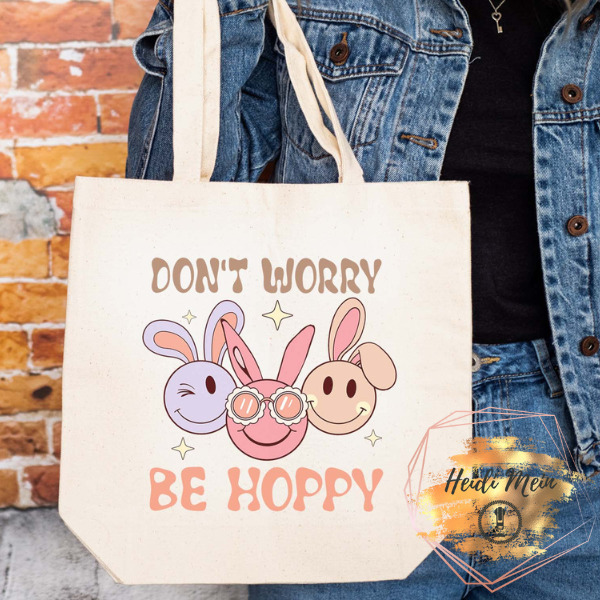 DTF Be Hoppy tote natural