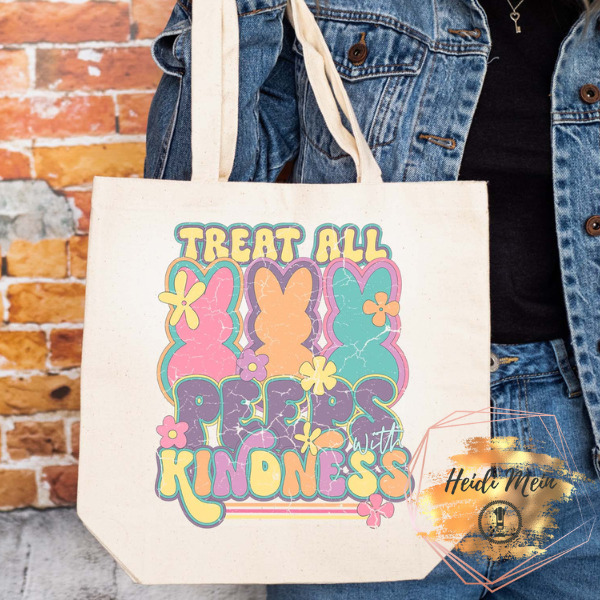 DTF Treat All Peeps tote natura