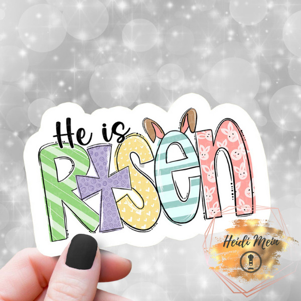 He is risen stickers