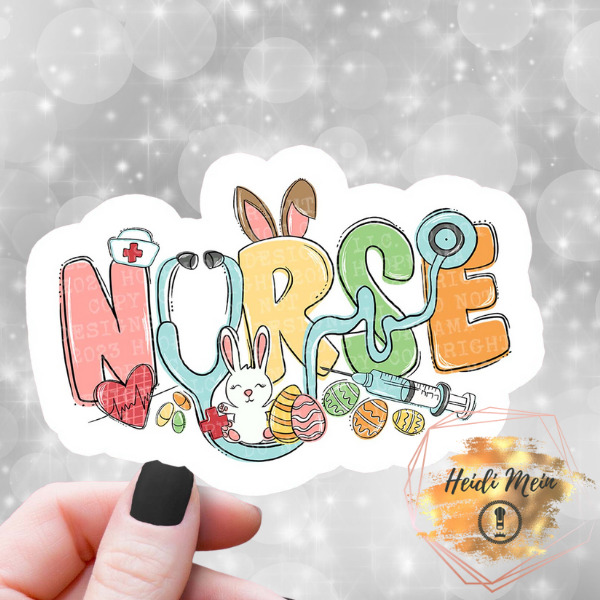 Nurse Easter sticker