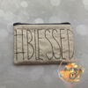 #blessed osnaburg zipper bag