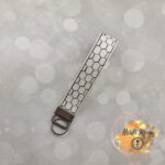 Honeycomb Wrist Strap faux leather vinyl keychain
