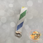 Rainbow Wristlet Strap faux leather vinyl keychain