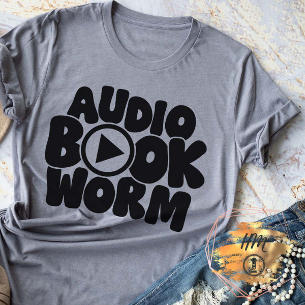 Audio book worm shirt