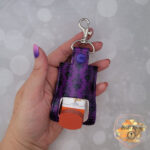 Halloween mansion vinyl asthma inhaler holder keychain