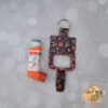 brown floral inhaler holder snap tab