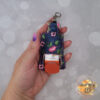 denim floral inhaler holder keychain