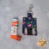 denim floral inhaler holder snap tab