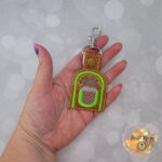 Juke box vinyl grocery store quarter keeper keychain, shopping cart token key fob