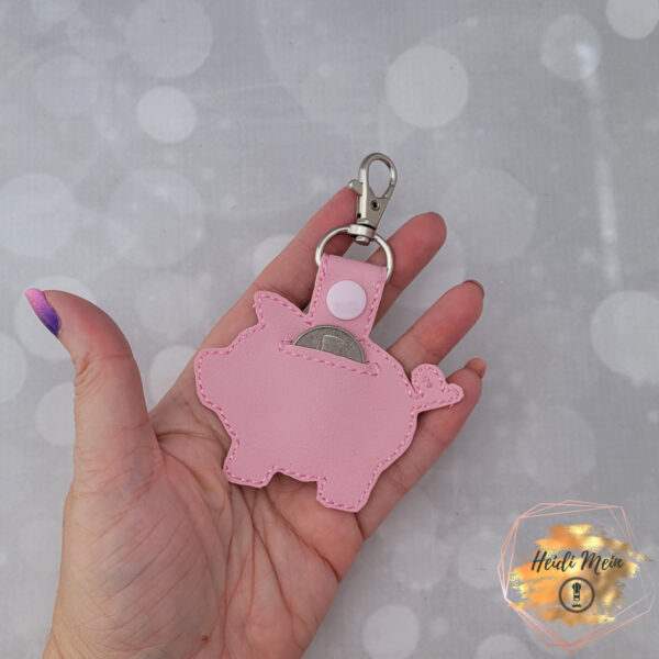 pig quarter holder keychain