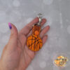textured basketball mom keychain