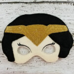 Retro Wonder Female Hero Felt Halloween Mask