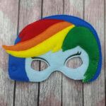 Rainbow Pony Girl Felt Halloween Mask