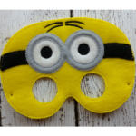 Double-Goggle Yellow Henchman Felt Mask – Classic Sidekick Costume Accessory