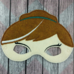 Nordic Snow Princess Felt Mask – Royal Winter Kingdom Costume Accessory