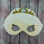 Royal Snow Queen Felt Mask – Coronation Crown Winter Costume Accessory
