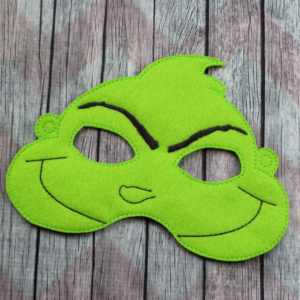 Mean Green Guy Felt Halloween Mask