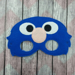 Friendly Blue Monster Felt Halloween Mask
