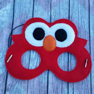 Friendly Red Monster Felt Halloween Mask