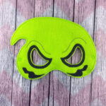 Neon Boogie Monster Felt Mask – Unwrapped Green Bug Villain Costume Accessory