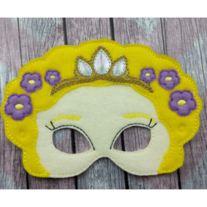 Lost Long Hair Princess Felt Halloween Mask