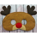 Festive Woodland Reindeer Felt Mask