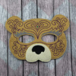 Filigree Enchanted Bear Felt Mask
