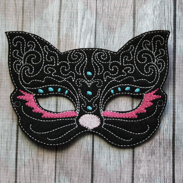 cat mask exotic black with pink