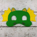 Fiery Mythical Dragon Felt Mask