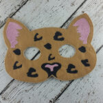 Leopard felt Halloween mask