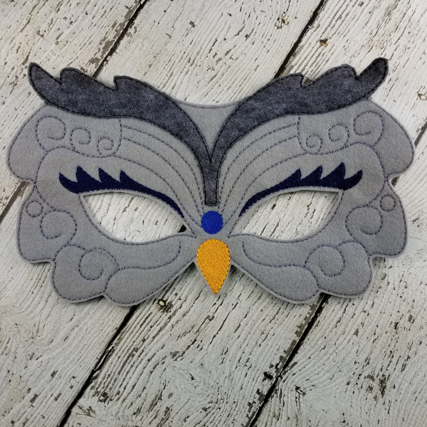 owl mask exotic grey