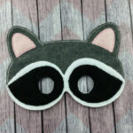 Playful Bandit Raccoon Felt Mask