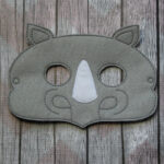 Mighty Savanna Rhinoceros Felt Mask