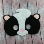 Skunk felt Halloween mask