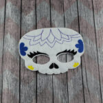 Glam Flutter Sugar Skull Felt Mask – Elegant Day of the Dead Costume