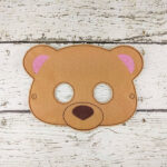 Classic Cuddly Teddy Bear Felt Mask