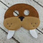 Whiskered Arctic Walrus Felt Mask