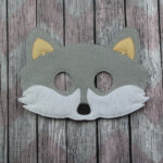 Winter Wolf felt Halloween mask