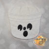 Halloween Pail Ghost Mug Rug