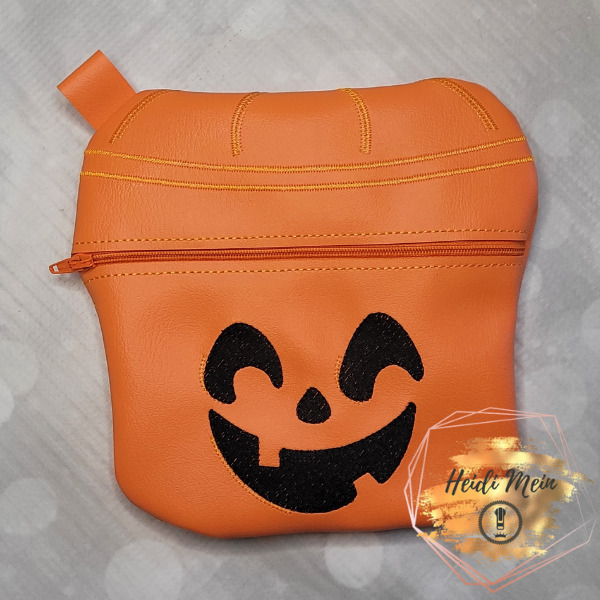 Halloween Pail Pumpkin Zipper Bag Vinyl