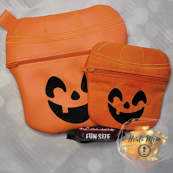 Halloween Pail Pumpkin Zipper Bags