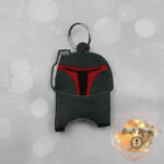 Bounty hunter sanitizer holder faux leather vinyl keychain