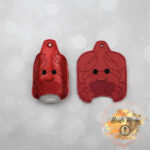 Crab sanitizer holder faux leather vinyl keychain
