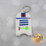 Droid R sanitizer holder faux leather vinyl keychain