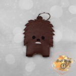 Furry friend sanitizer holder faux leather vinyl keychain