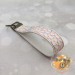 Geo Wrist Strap faux leather vinyl keychain