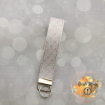 Quilted Wrist Strap faux leather vinyl keychain